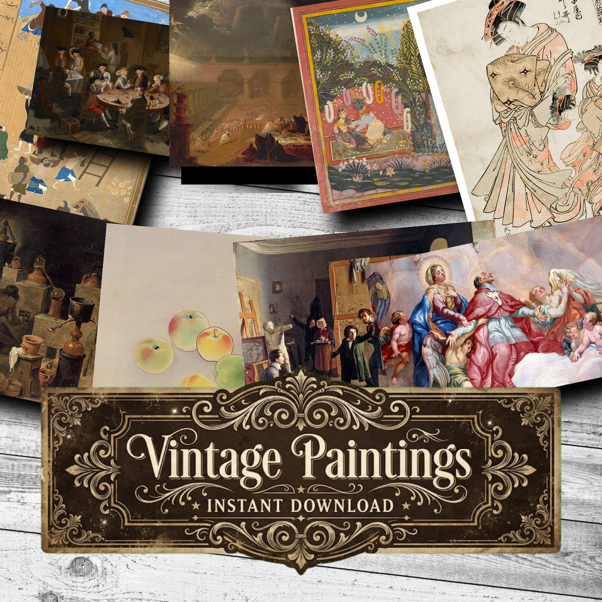 Wall Art Vintage Paintings