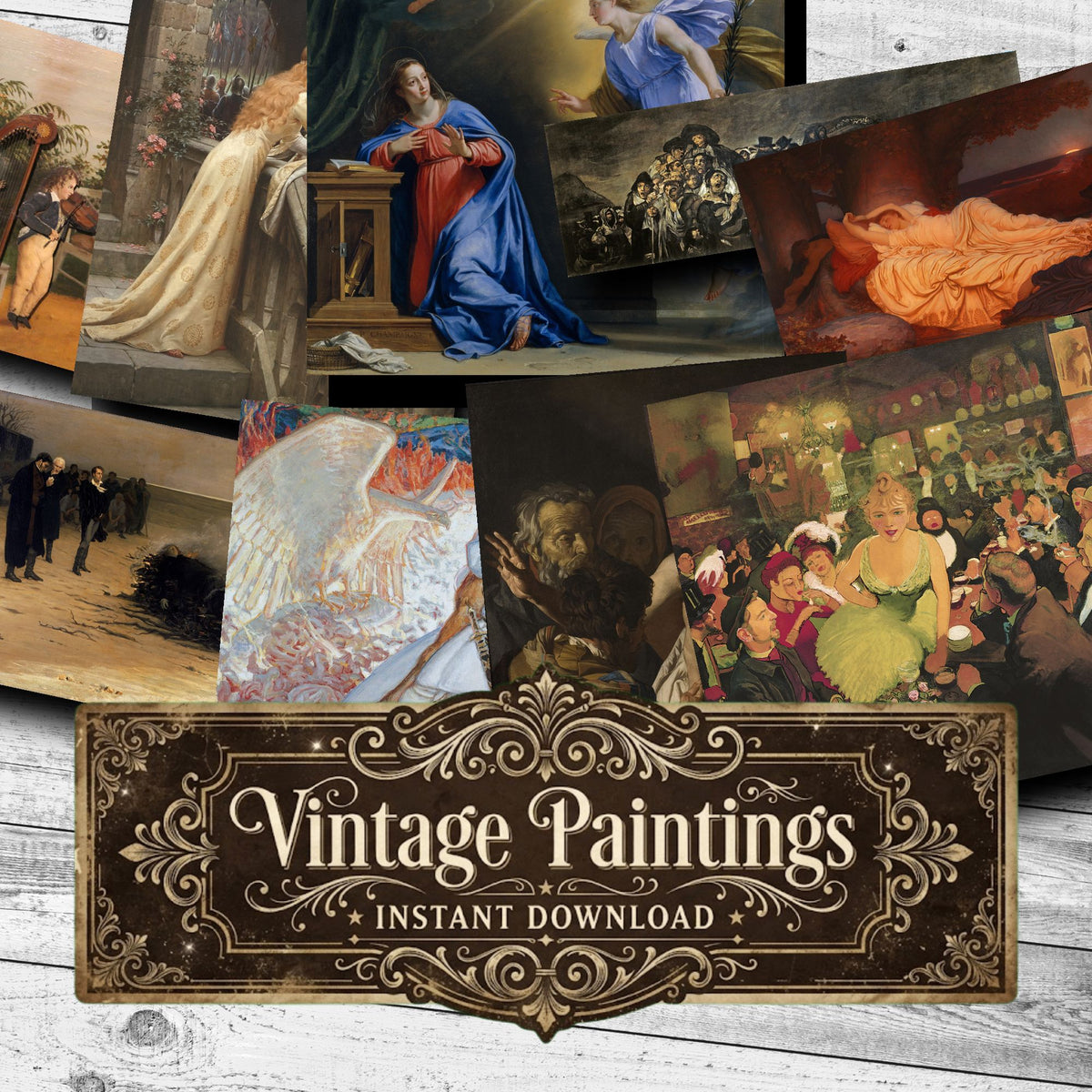Wall Art Vintage Paintings