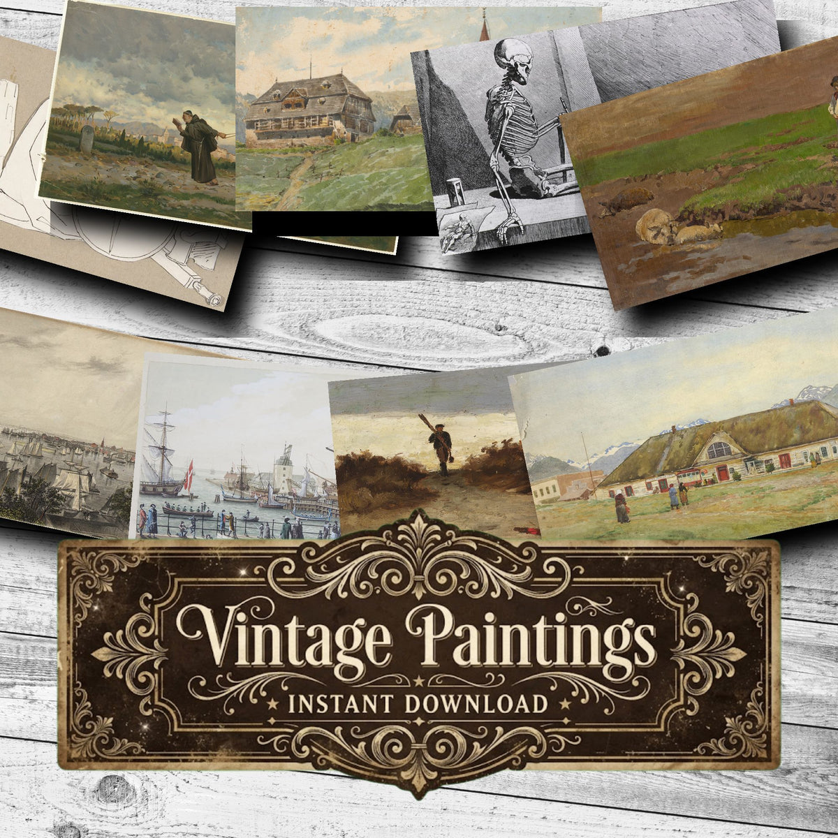 Wall Art Vintage Paintings
