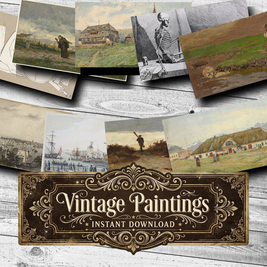 Wall Art Vintage Paintings