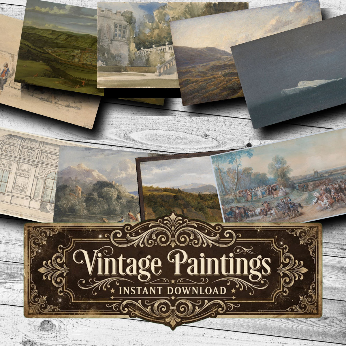 Wall Art Vintage Paintings