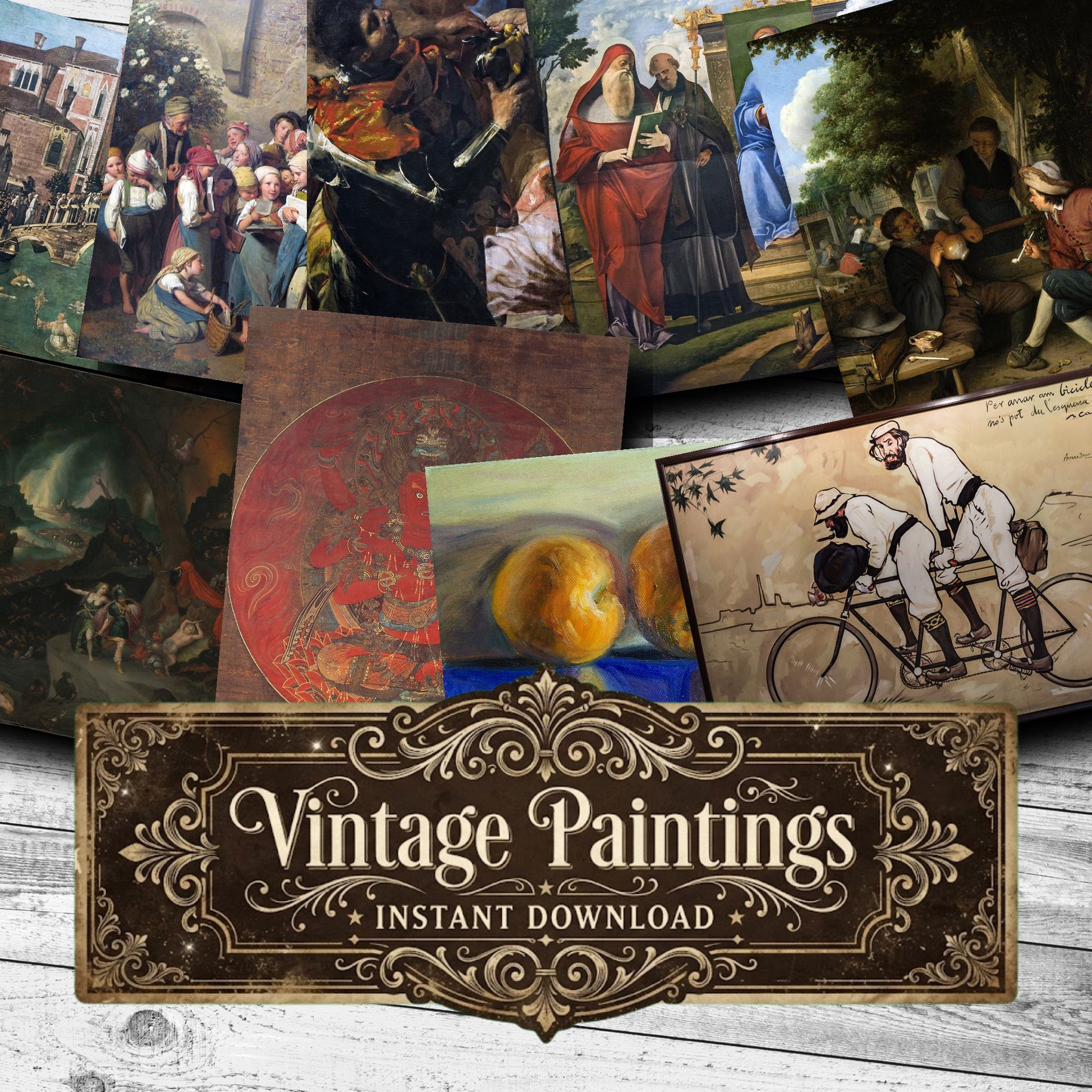 Wall Art Vintage Paintings