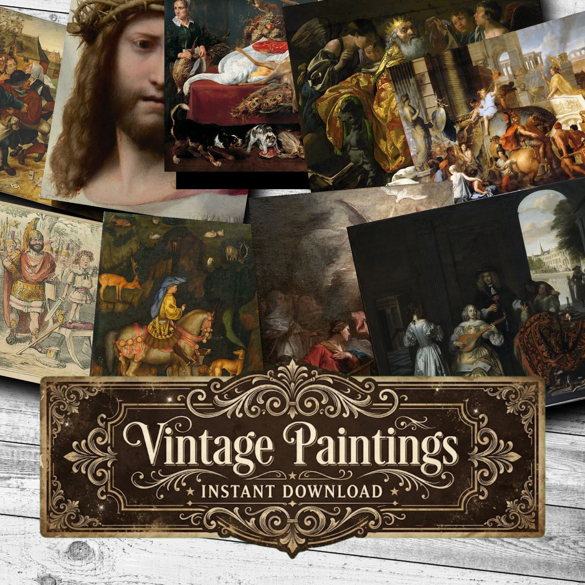 Wall Art Vintage Paintings