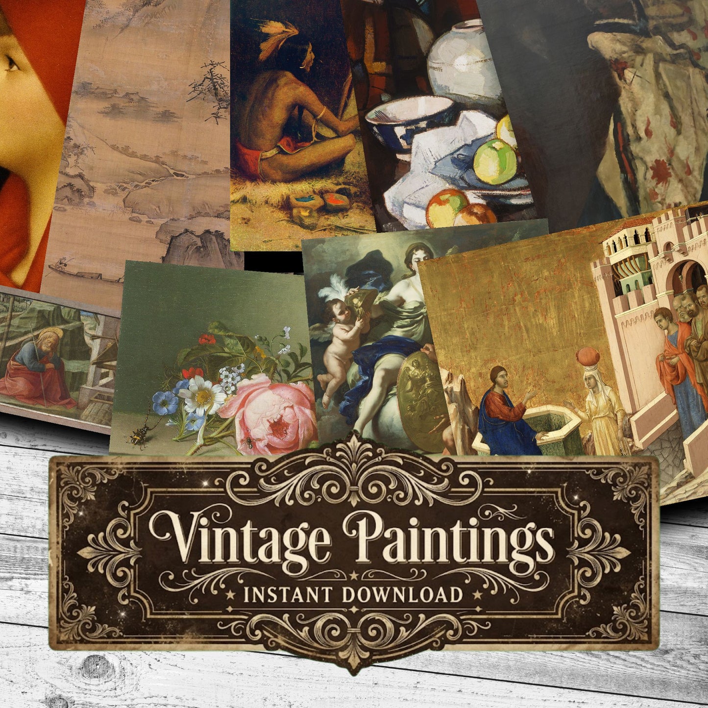 Wall Art Vintage Paintings