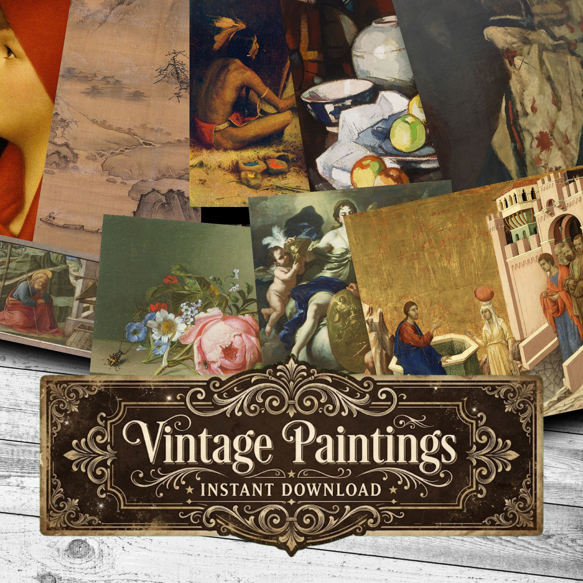Wall Art Vintage Paintings