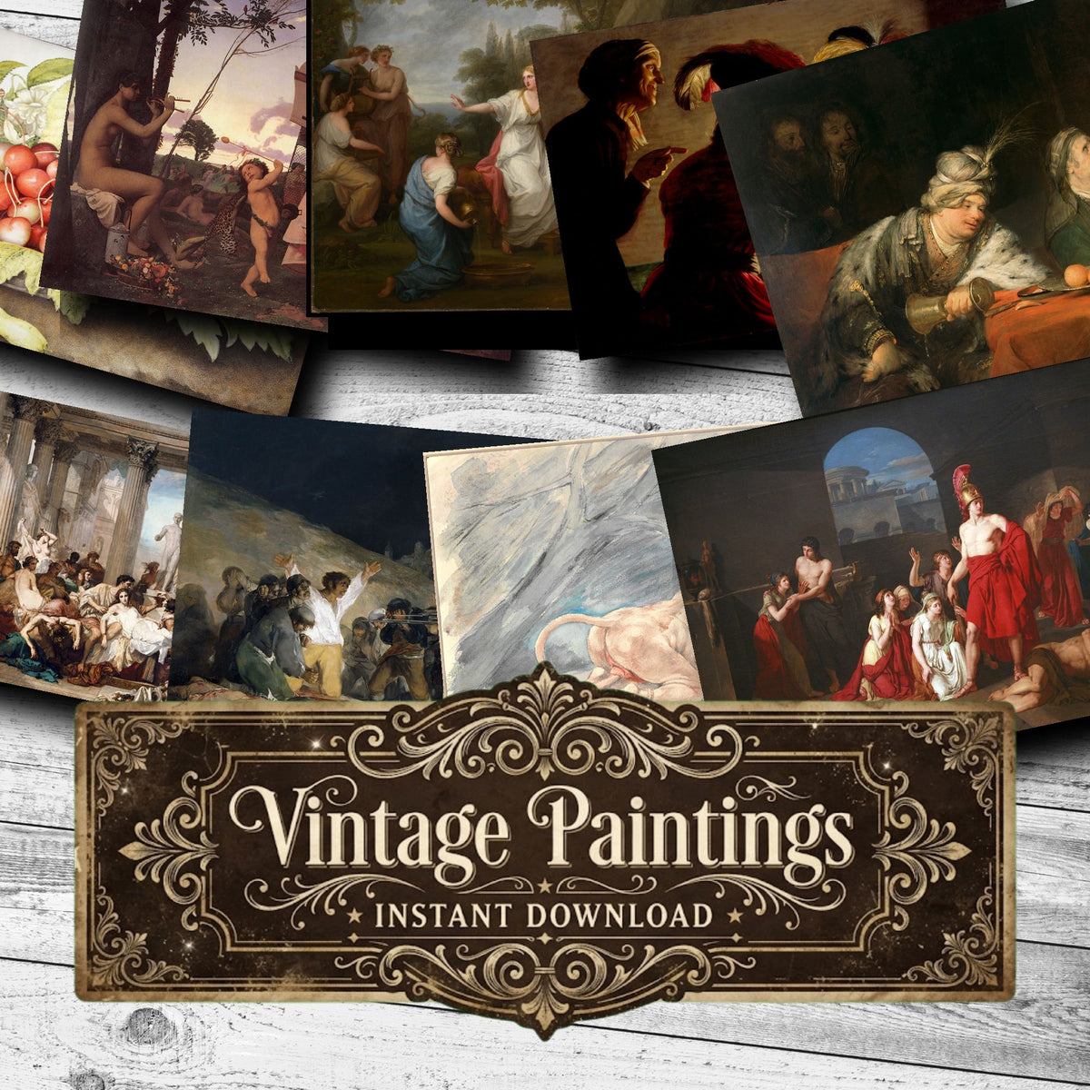 Wall Art Vintage Paintings