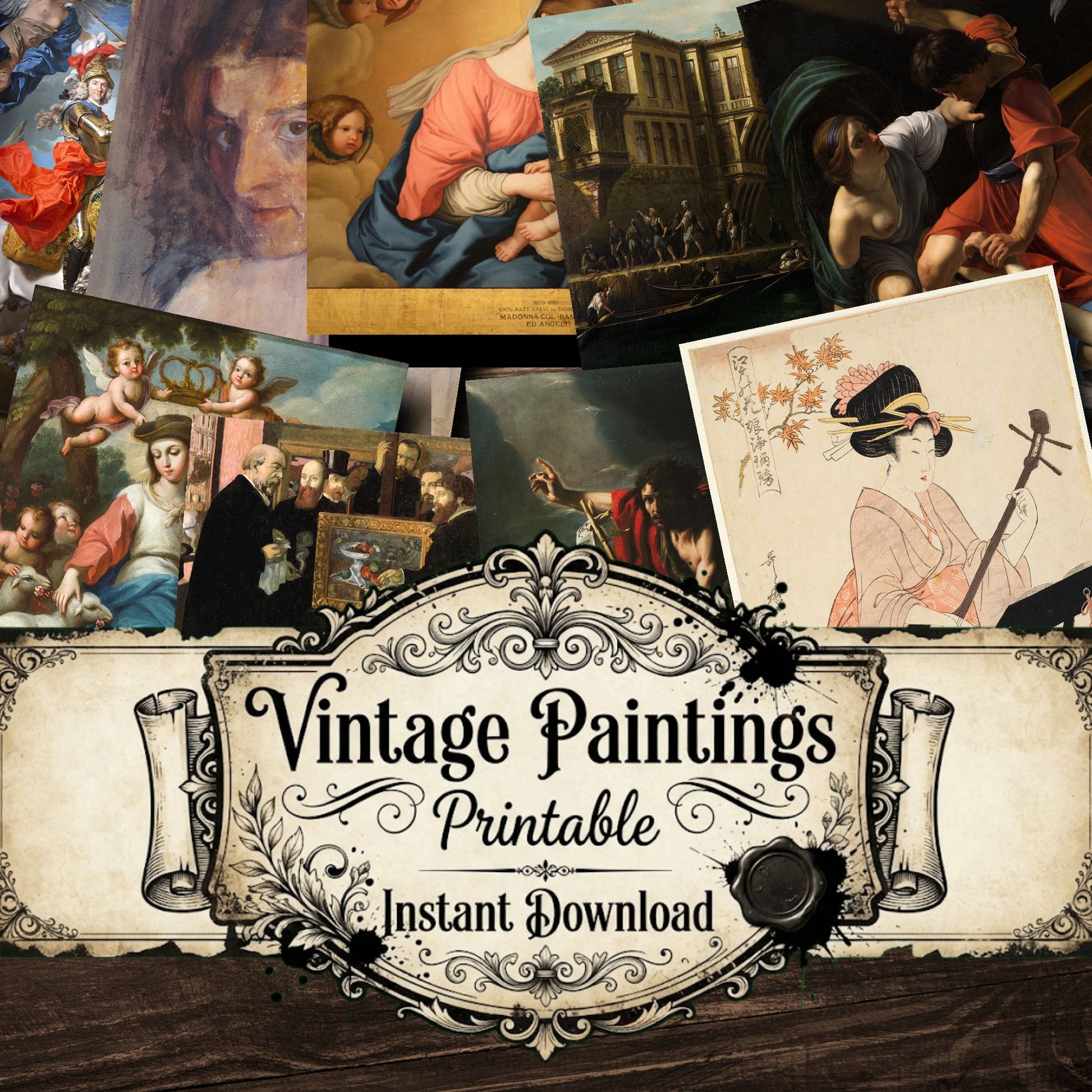 Wall Art Vintage Paintings