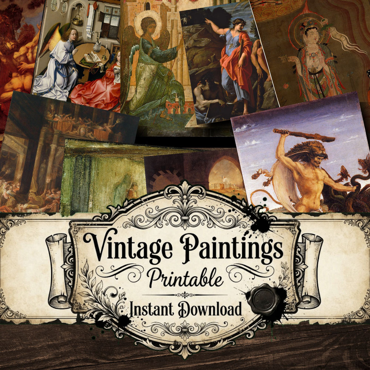 Wall Art Vintage Paintings