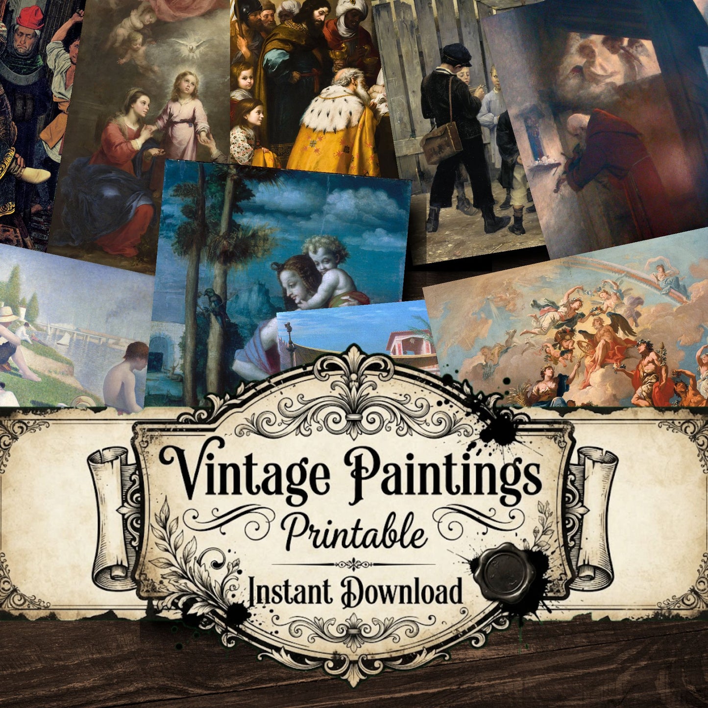 Wall Art Vintage Paintings