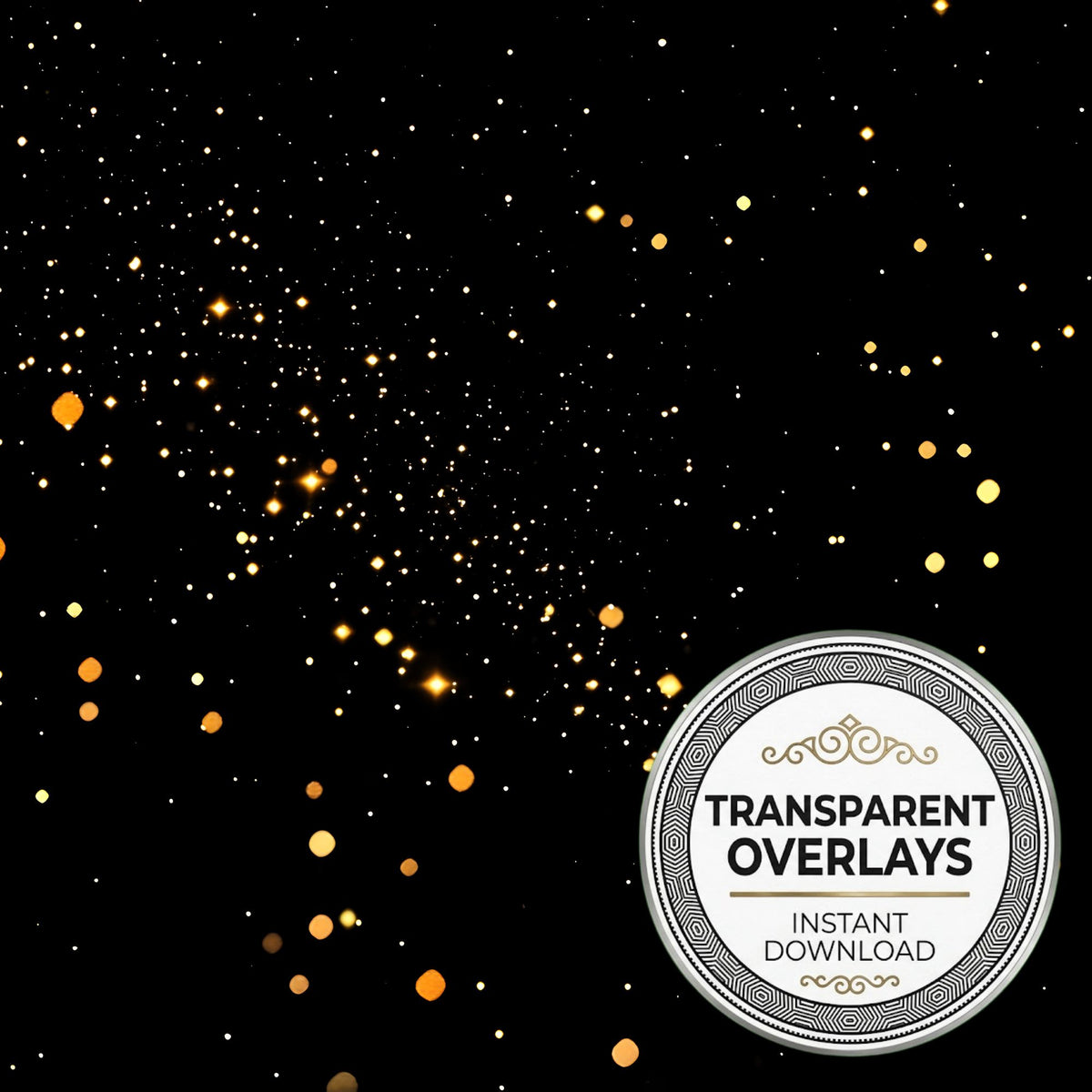 Warm Starry Night Transparent Overlay Pngs