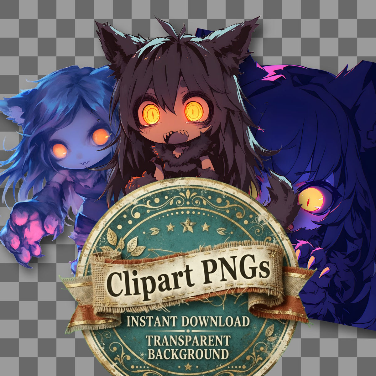 Werewolf Girl Clipart Pngs