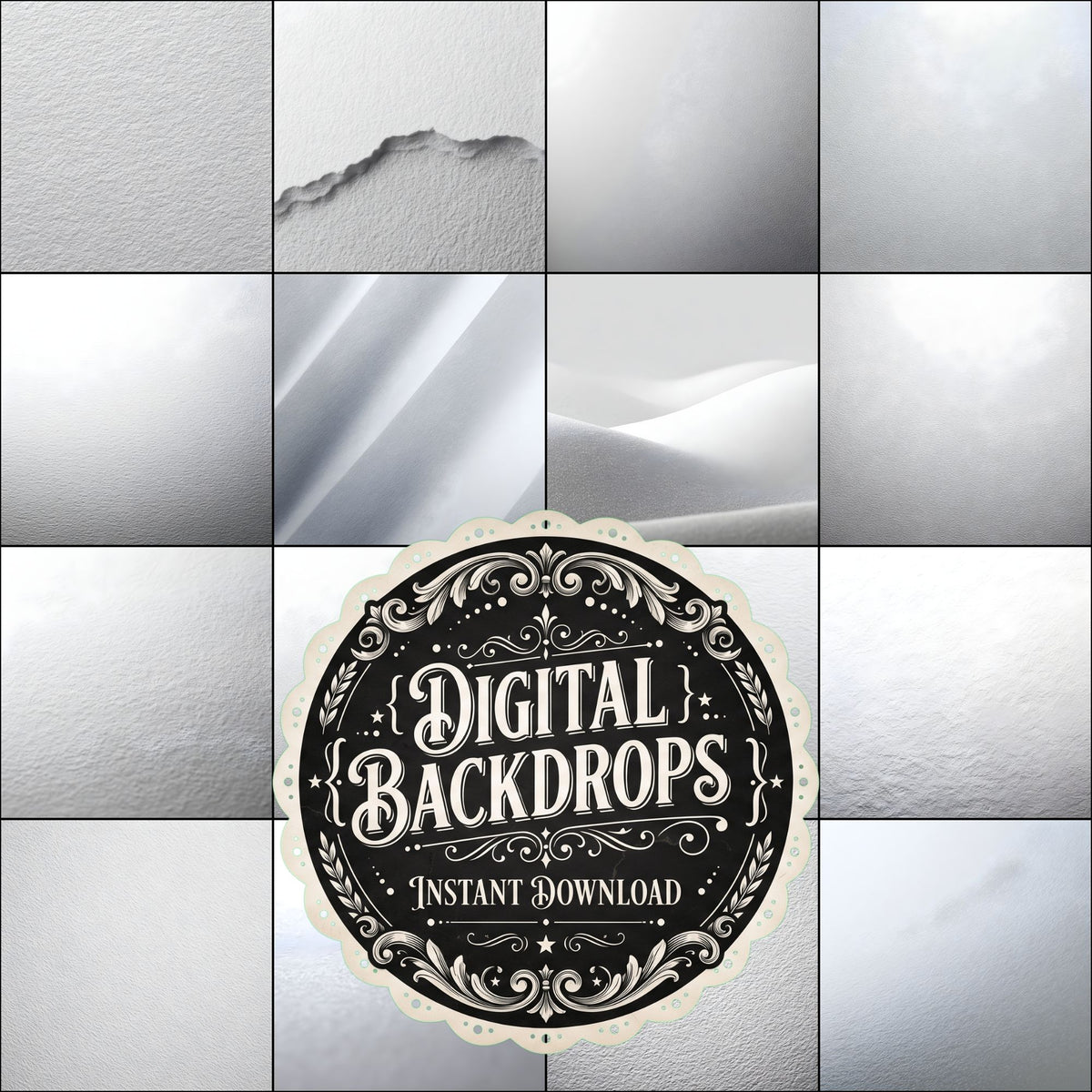 White Gradient Light Gray Backdrop Images