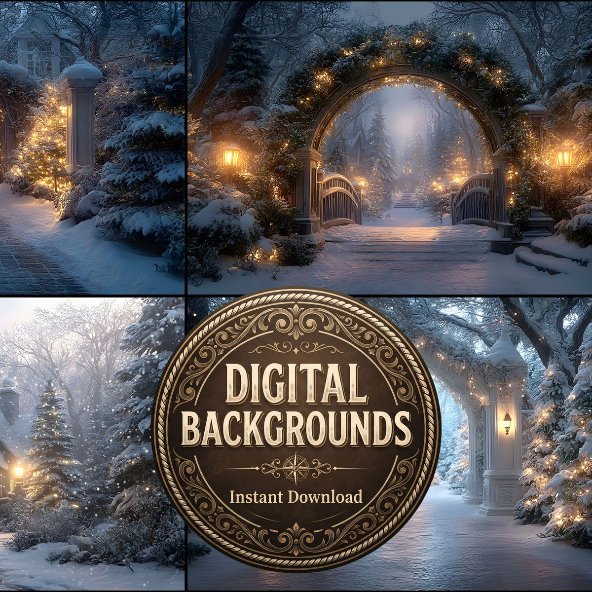 Winter Wonderland Professional Scene Backdrop Images