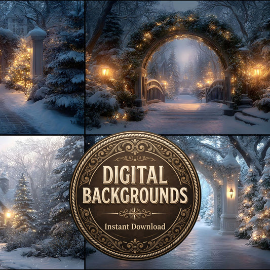 Winter Wonderland Professional Scene Backdrop Images