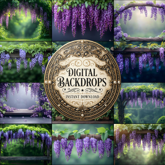 Wisteria Wonderland Backdrop Images