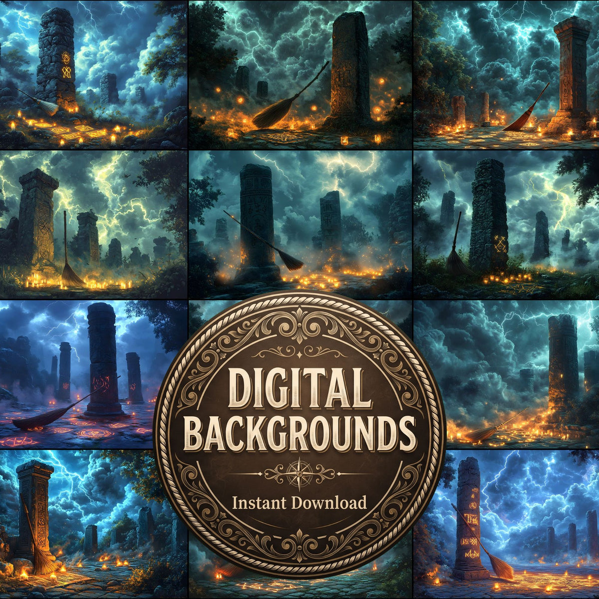 Witch Broomstick Backdrop Images