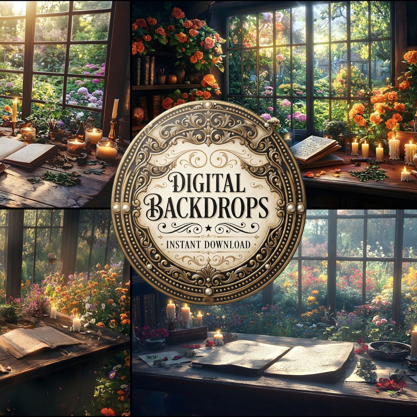 Witch’Study Desk Backdrop Images