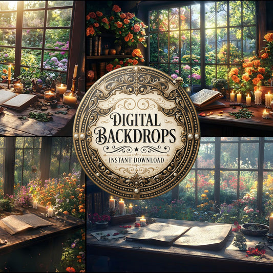 Witch’Study Desk Backdrop Images