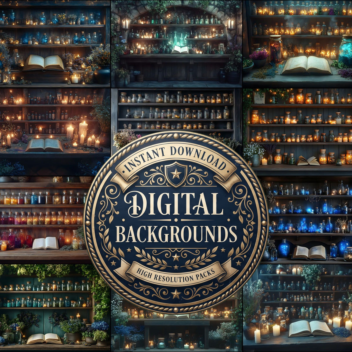 Witchs Apothecary Backdrop Images
