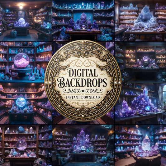 Witchs Crystal Den Backdrop Images