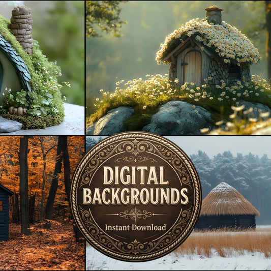 Witchs Hut Backdrop Images