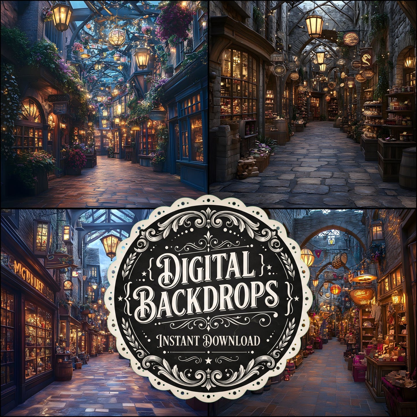 Wizarding Alley Backdrop Images