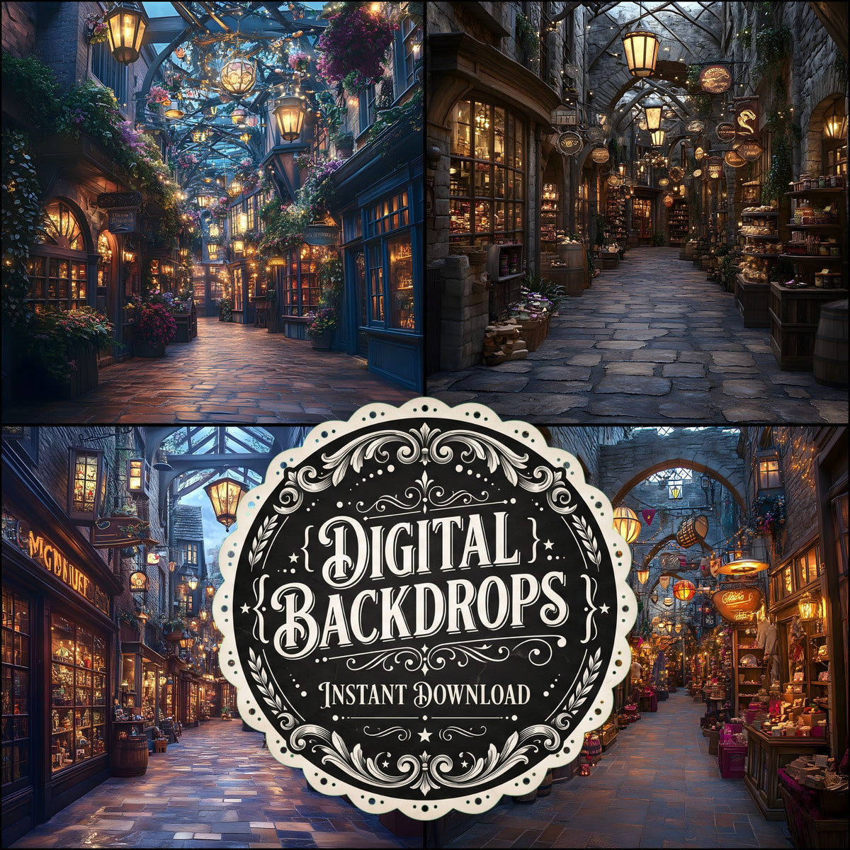 Wizarding Alley Backdrop Images