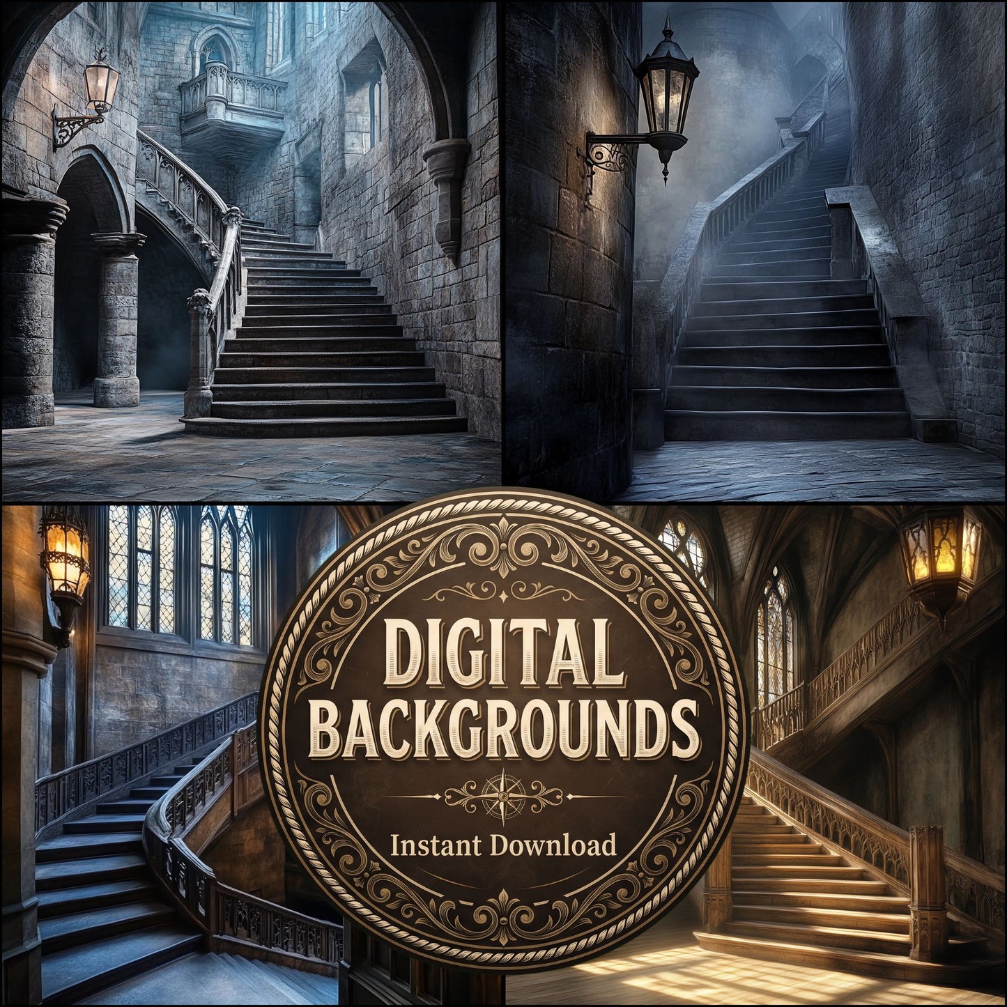 Wizarding School Staircinematic Movie Backdrop Images