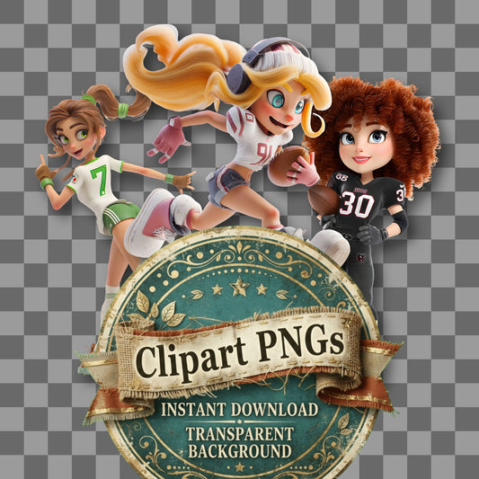 Woman Football Clipart Pngs