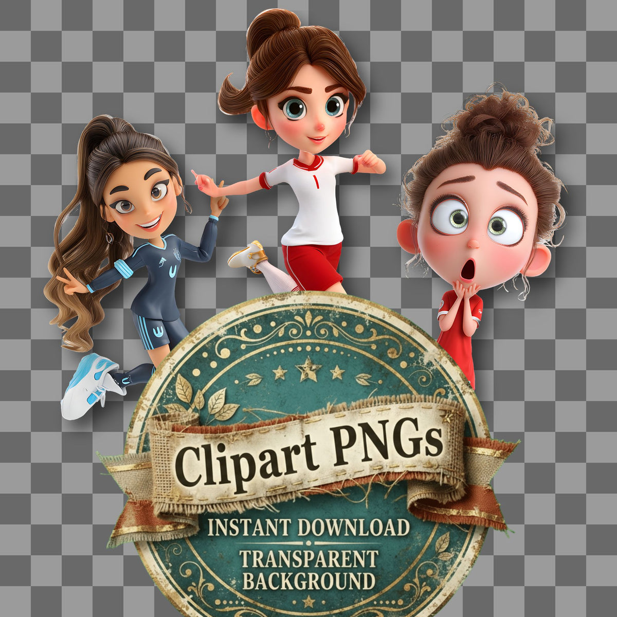 Woman Soccer Clipart Pngs