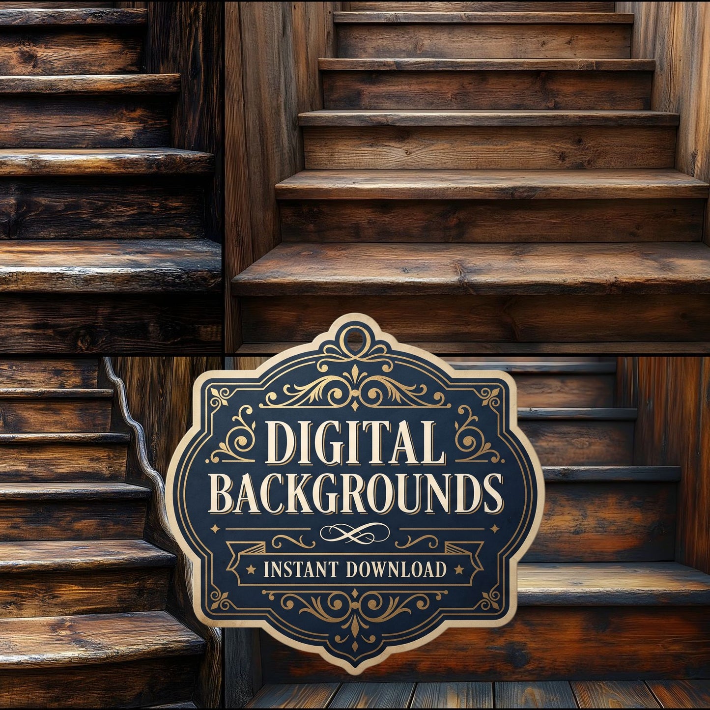 Wooden Stairrustic Vintage Backdrop Images