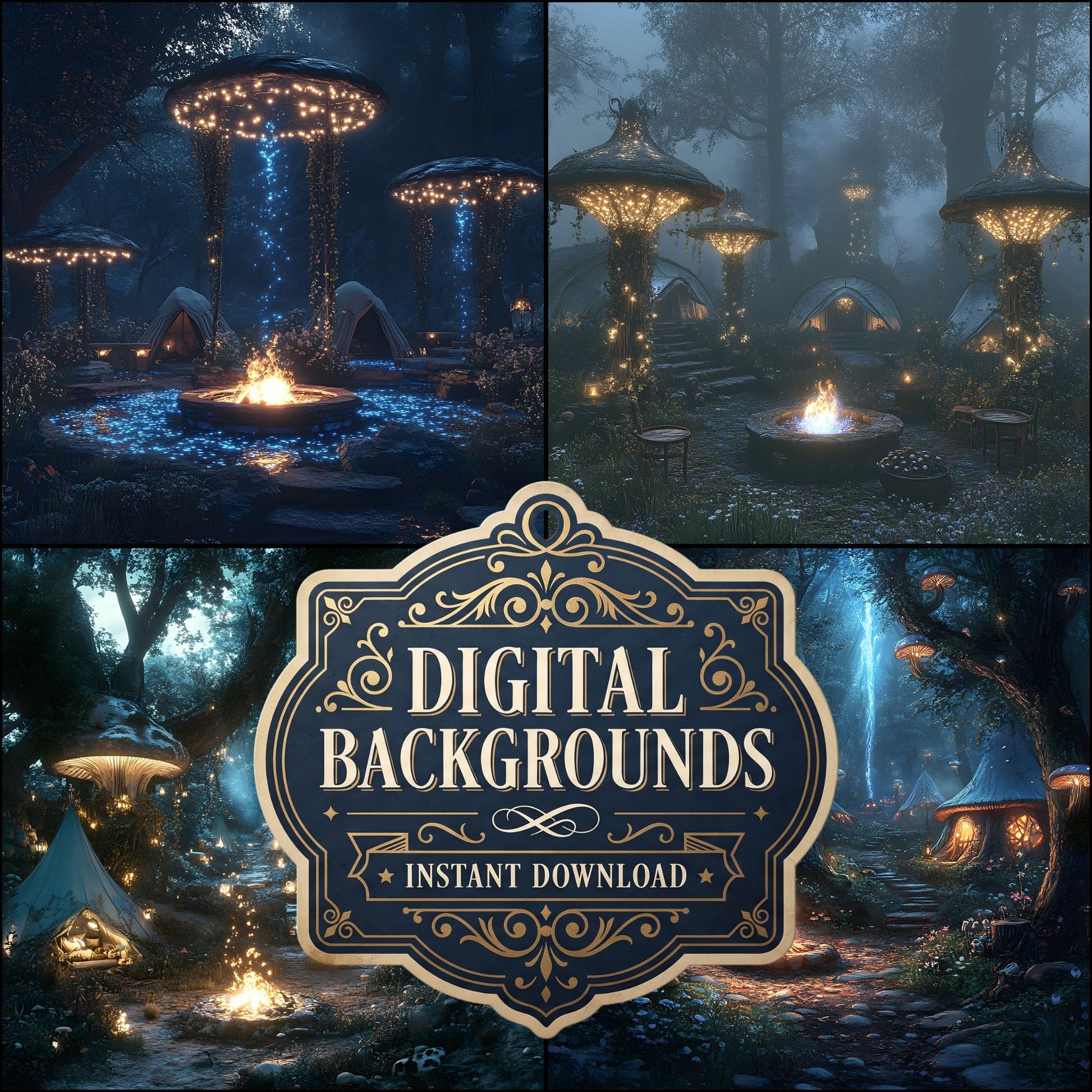 Woodland Elf Sanctuary Backdrop Images