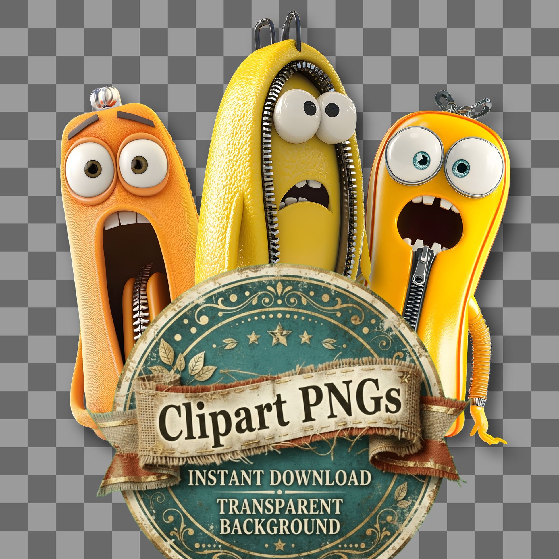 Worried Zipper Clipart Pngs