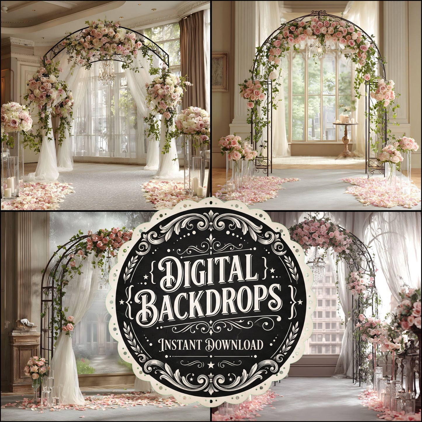 Wrought Iron Arch Decor Backdrop Images