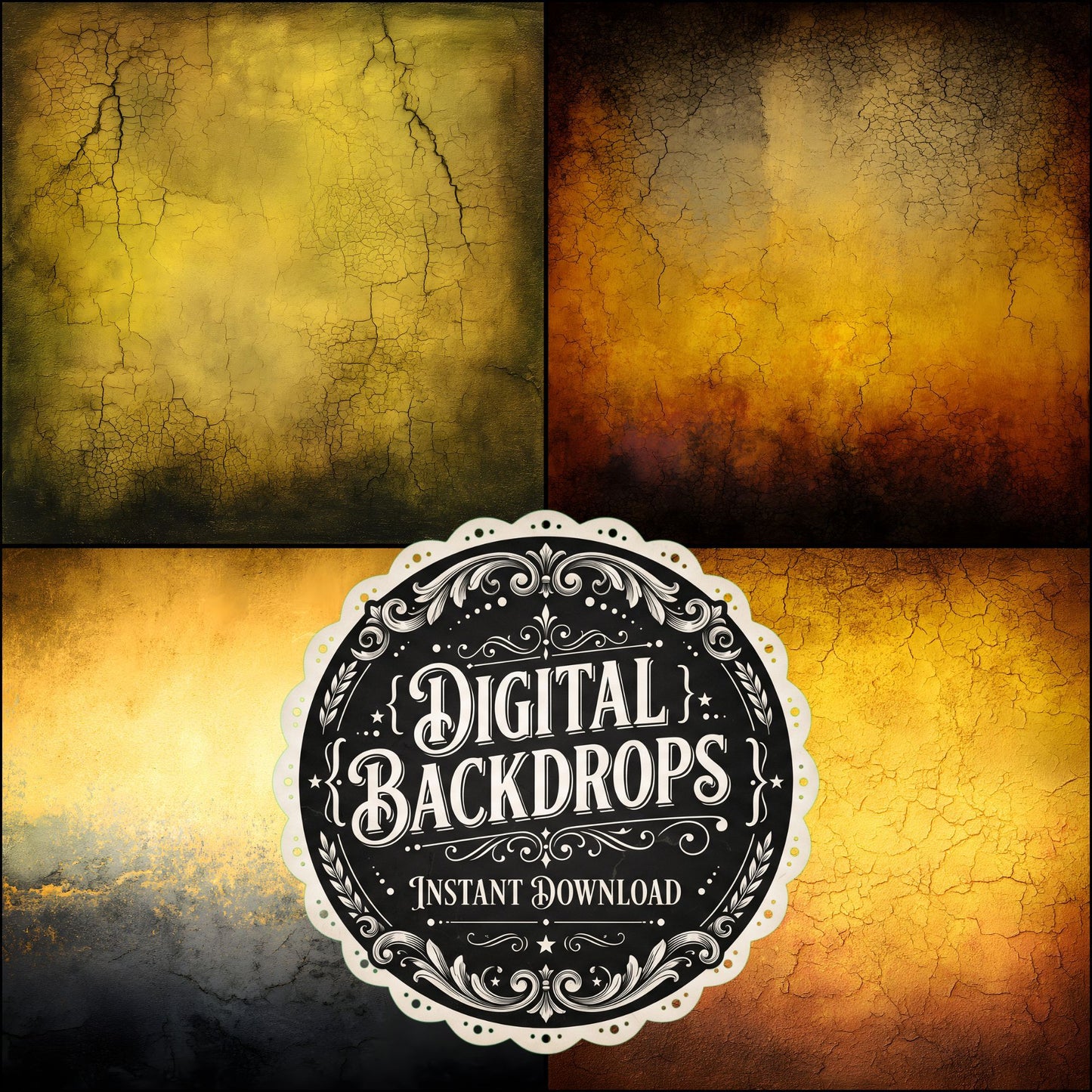 Yellow Dark Grid Backdrop Images
