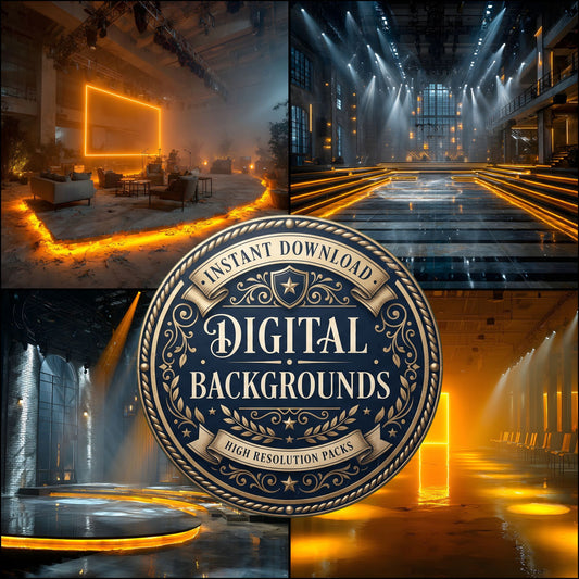 Yellow K Pop Stage Backdrop Images