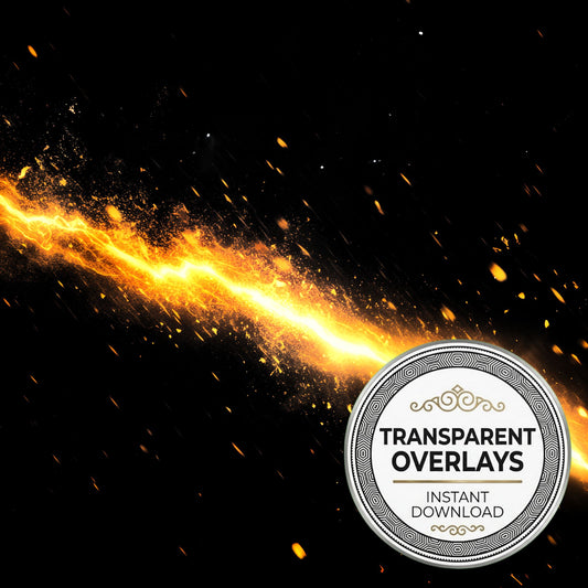 Yellow Lightning Strike Electric Flash Transparent Overlay Pngs