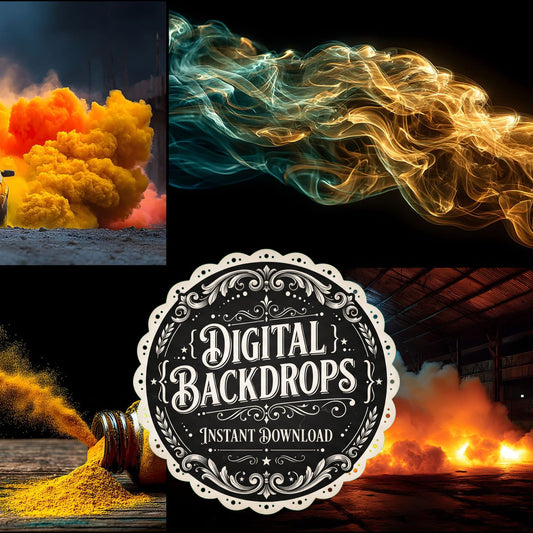 Yellow Smoke Action Backdrop Images