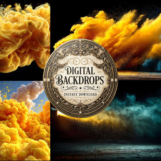 Yellow Smoke Action Backdrop Images