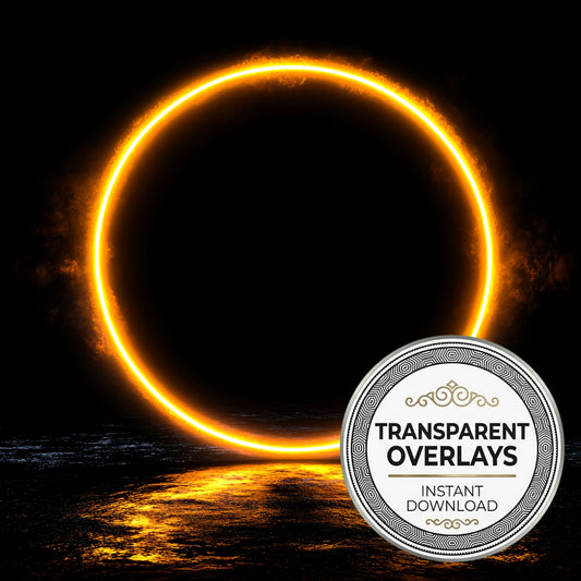 Yellow Straight Neon Light Ring Transparent Overlay Pngs