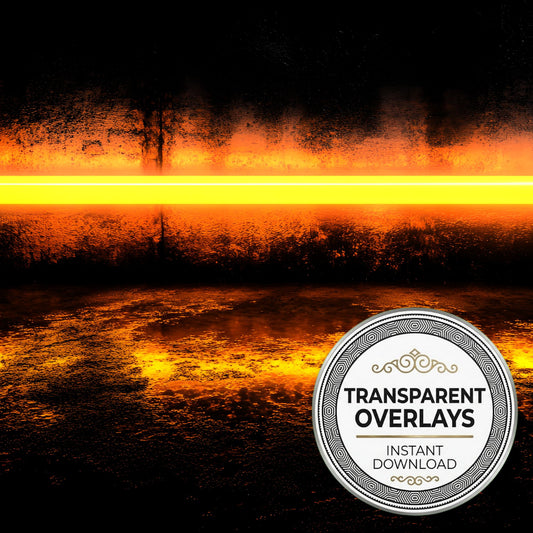Yellow Straight Neon Light Transparent Overlay Pngs