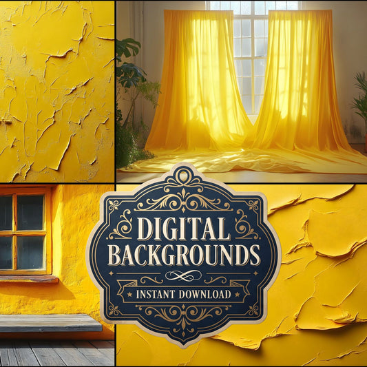 Yellow Studio Energy Backdrop Images