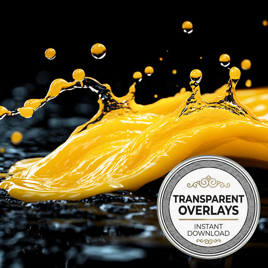 Yellow Water Splash Dynamic Droplets Transparent Overlay Pngs