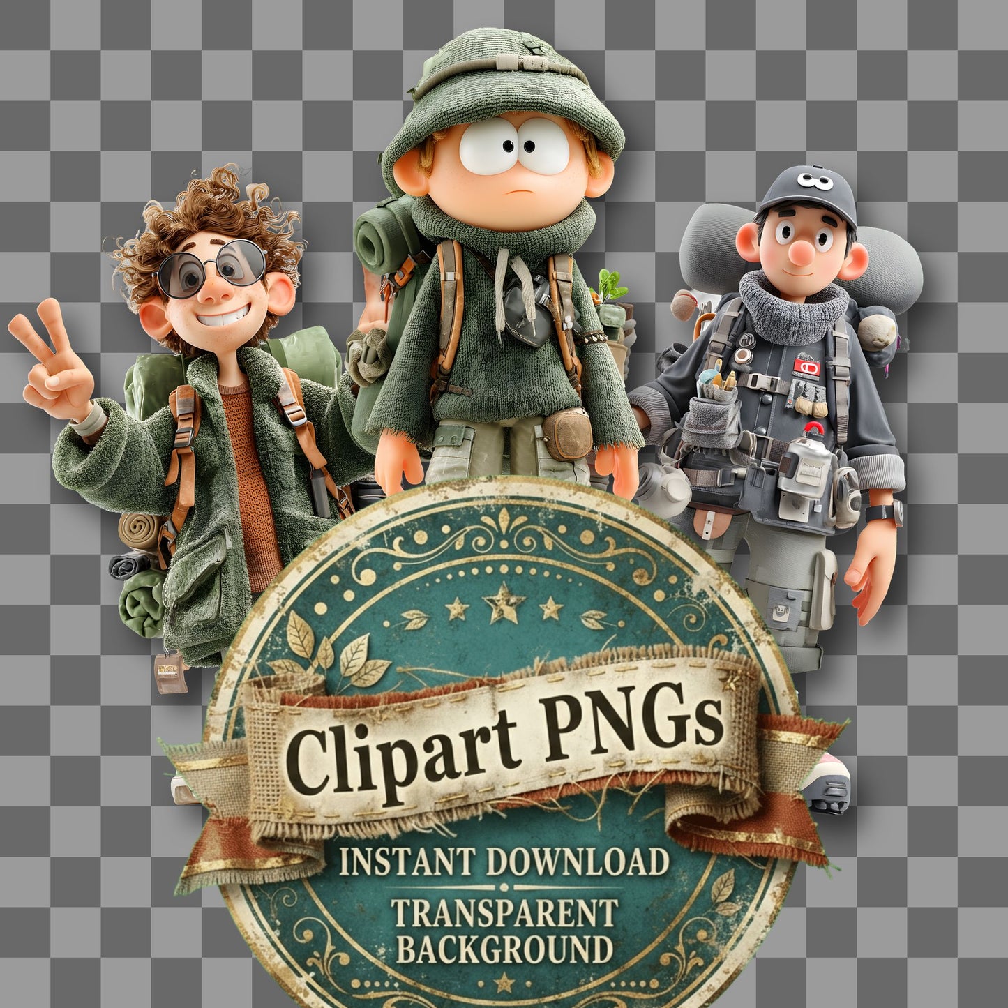 Young Adventurer Clipart Pngs