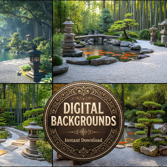 Zen Japanese Botanical Garden Backdrop Images