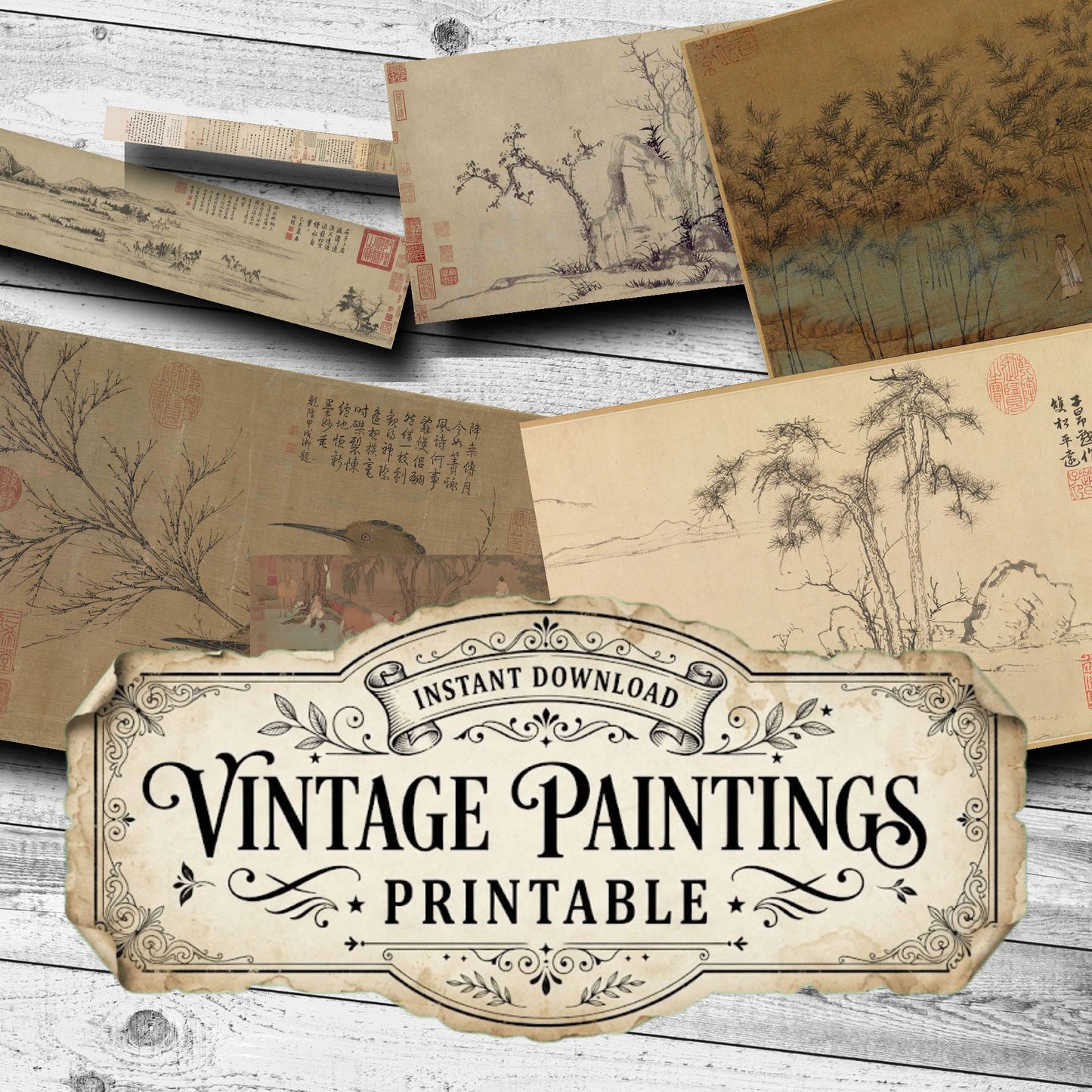 Zhao Mengfu Vintage Paintings